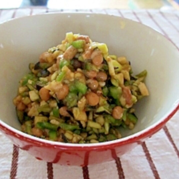 味噌もみ野菜納豆 レシピ 作り方 By Mococo05 楽天レシピ
